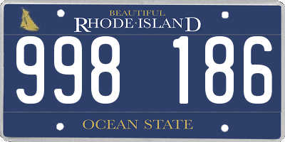 RI license plate 998186