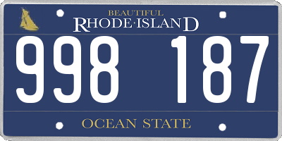 RI license plate 998187