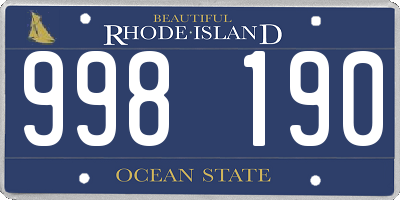 RI license plate 998190