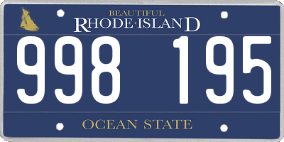 RI license plate 998195