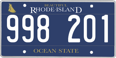 RI license plate 998201