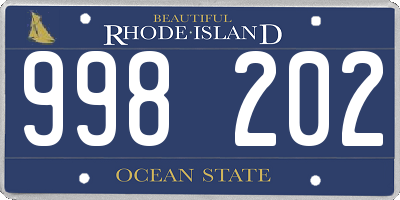 RI license plate 998202