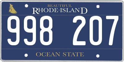 RI license plate 998207