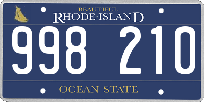 RI license plate 998210