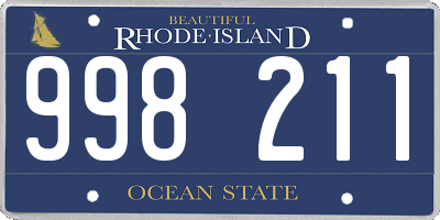 RI license plate 998211