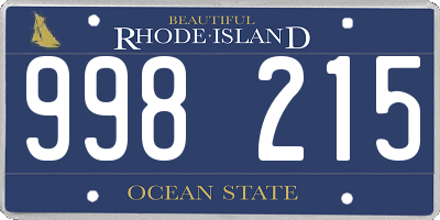 RI license plate 998215