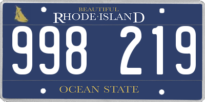 RI license plate 998219