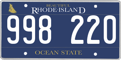 RI license plate 998220