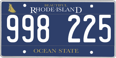 RI license plate 998225