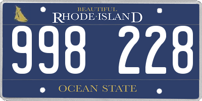 RI license plate 998228