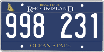 RI license plate 998231