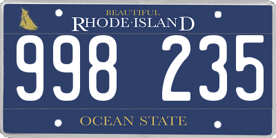 RI license plate 998235