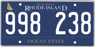 RI license plate 998238