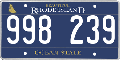 RI license plate 998239