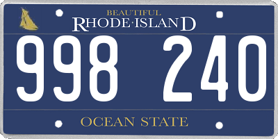 RI license plate 998240