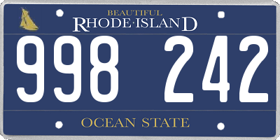 RI license plate 998242