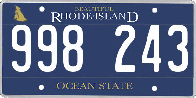 RI license plate 998243