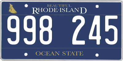 RI license plate 998245