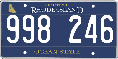 RI license plate 998246