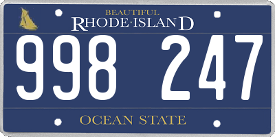 RI license plate 998247