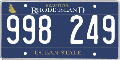 RI license plate 998249