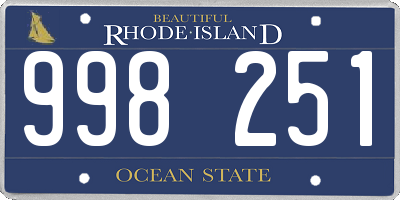 RI license plate 998251