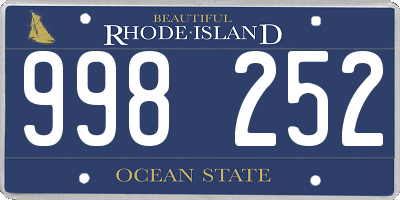 RI license plate 998252