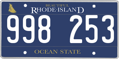 RI license plate 998253