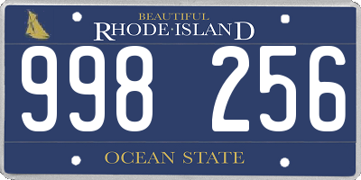 RI license plate 998256