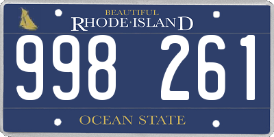 RI license plate 998261