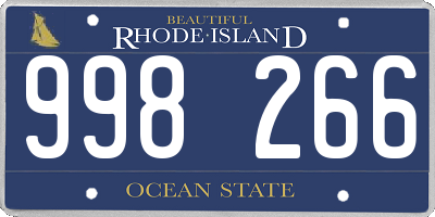 RI license plate 998266