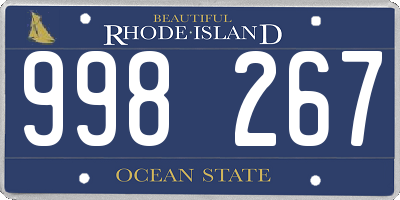 RI license plate 998267