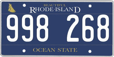 RI license plate 998268