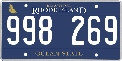 RI license plate 998269
