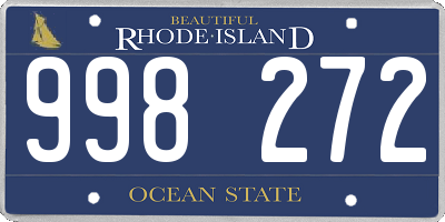 RI license plate 998272