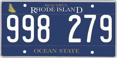 RI license plate 998279