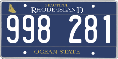 RI license plate 998281