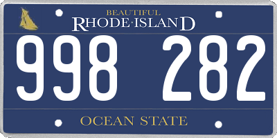 RI license plate 998282