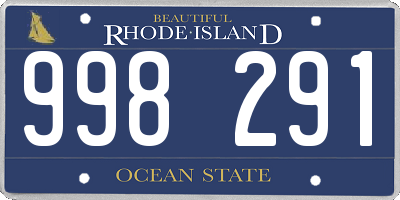 RI license plate 998291