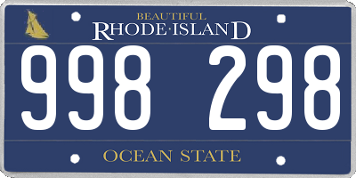 RI license plate 998298