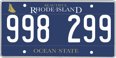 RI license plate 998299