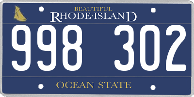 RI license plate 998302