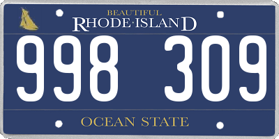 RI license plate 998309