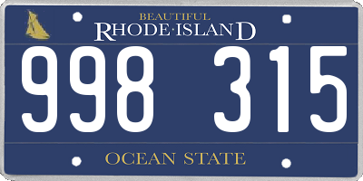 RI license plate 998315