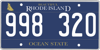 RI license plate 998320