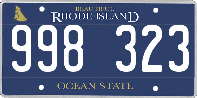 RI license plate 998323