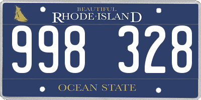 RI license plate 998328