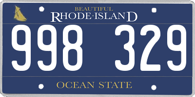 RI license plate 998329