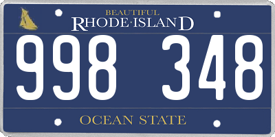 RI license plate 998348