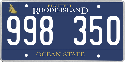 RI license plate 998350